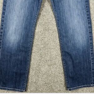 7 For All Mankind Blue Relaxed Jeans with Faded Wash